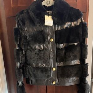 Milly  Luxury rabbit fur & Leather Jacket